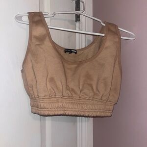 Fashion Nova Beige Tank Top/Sweat set
